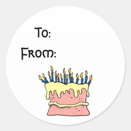 Sticker Rond Balise d'anniversaire (Devant)