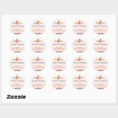 Sticker Rond Balise d'anniversaire Pink Ombre Cake Circle Favor (Feuille)