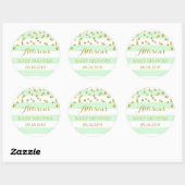 Sticker Rond Balise de Baby shower de Confetti Gold Stripes (Feuille)