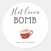 Sticker Rond Balise de bombe au chocolat chaud (Devant)