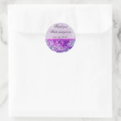Sticker Rond Balise de mariage blanc et pourpre (Sac)
