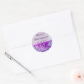 Sticker Rond Balise de mariage blanc et pourpre (Enveloppe)
