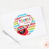 Sticker Rond Balise de Merci Monster Bash Favoriser (Enveloppe)