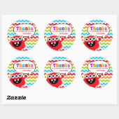 Sticker Rond Balise de Merci Monster Bash Favoriser (Feuille)