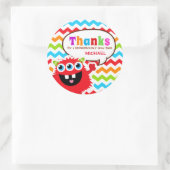 Sticker Rond Balise de Merci Monster Bash Favoriser (Sac)