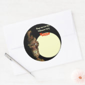 Sticker Rond Balise de nom de la fête d'Halloween - Nutty Casqu (Enveloppe)