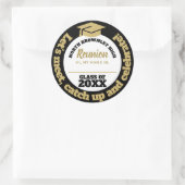 Sticker Rond Balise de nom de réunion Gold et Black (Sac)