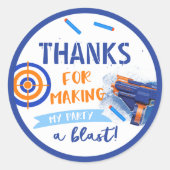 Sticker Rond Balise de préférence de la partie Dart | Anniversa (Devant)