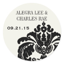 Balise de préférence Mariage damassé noire ou scea