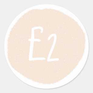 Sticker Rond Balise de prix de vente vierge personnalisée Stick