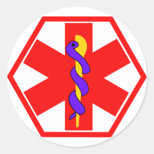 Sticker Rond BALISE D'ID DE SIGNE Médicale