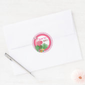 Sticker Rond Balise Flamingle Tropical Flamant rose Favor (Enveloppe)