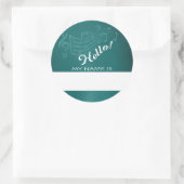 Sticker Rond Balise Hello Name pour l'événement musical (Sac)