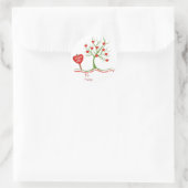 Sticker Rond Balise Heureuse Sainte-Valentin Sticker-Gift (Sac)