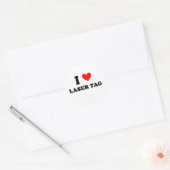 Sticker Rond Balise laser I Love (Enveloppe)