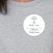 Sticker Rond Balise Nom de la famille de l'arbre généalogique