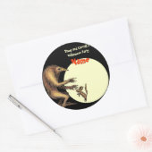 Sticker Rond Balise Nom de la partie d'Halloween - Créature vs (Enveloppe)