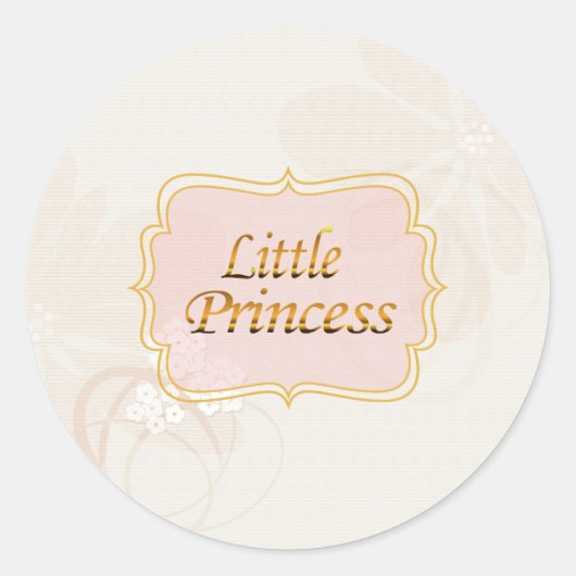 Sticker Rond Balise Nom de la petite princesse (Devant)
