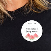 Sticker Rond Balise Nom de réunion de famille