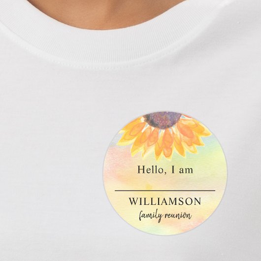 Sticker Rond Balise Nom de réunion de famille