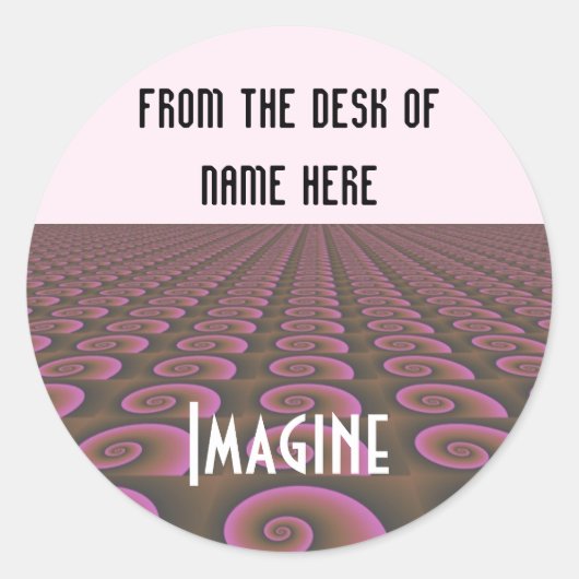 Sticker Rond Balise Nom du bureau créatif (Devant)