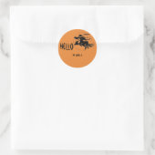 Sticker Rond Balise Nom Halloween (Sac)