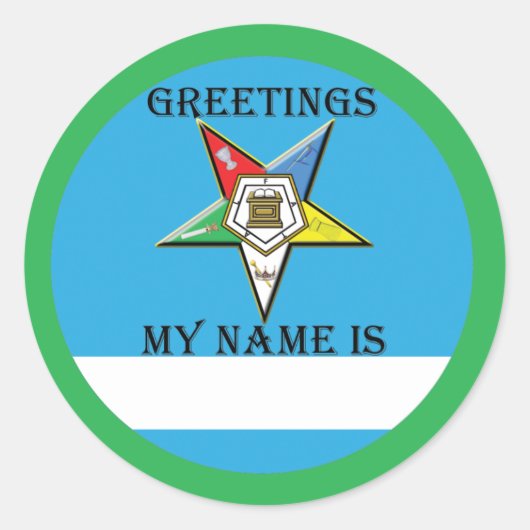 Sticker Rond Balise Nom OES (Devant)