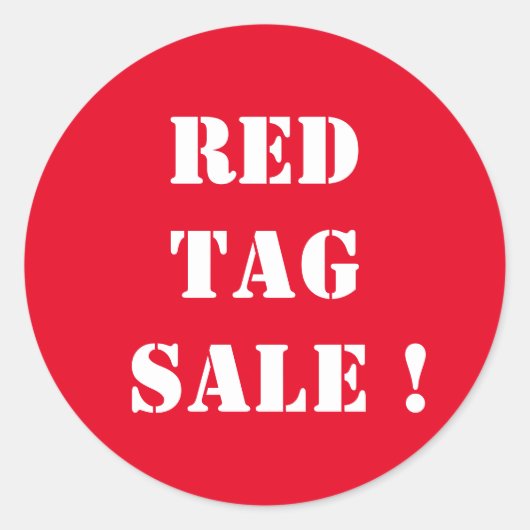 Sticker Rond Balise rouge pour petites entreprises (Devant)