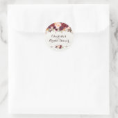 Sticker Rond Balise Rustique Boho Floral Fête des mariées Favor (Sac)