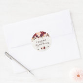 Sticker Rond Balise Rustique Boho Floral Fête des mariées Favor (Enveloppe)