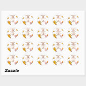 Sticker Rond Balises Baby shower Merci Balises Favoriser Balise (Feuille)