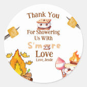 Sticker Rond Balises Baby shower Merci Balises Favoriser Balise (Devant)