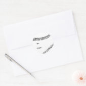 Sticker Rond Balises cadeaux Baseball / Softball (Enveloppe)