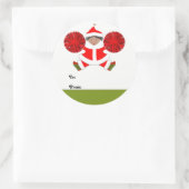 Sticker Rond Balises cadeaux de Noël (Sac)