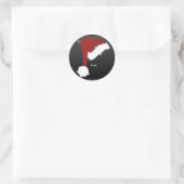 Sticker Rond Balises cadeaux de Santa Hat (Sac)