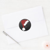 Sticker Rond Balises cadeaux de Santa Hat (Enveloppe)