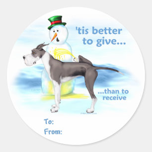 Sticker Rond Balises cadeaux Great Dane BTG Mantle