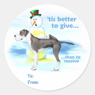 Sticker Rond Balises cadeaux Great Dane BTG Mantle UC