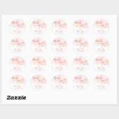 Sticker Rond Balises cadeaux Lingerie Blush Bridal (Feuille)