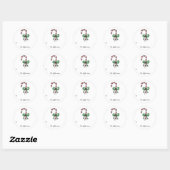 Sticker Rond Balises cadeaux ronds canne (Feuille)