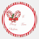 Sticker Rond Balises cadeaux sucre de canne (Devant)