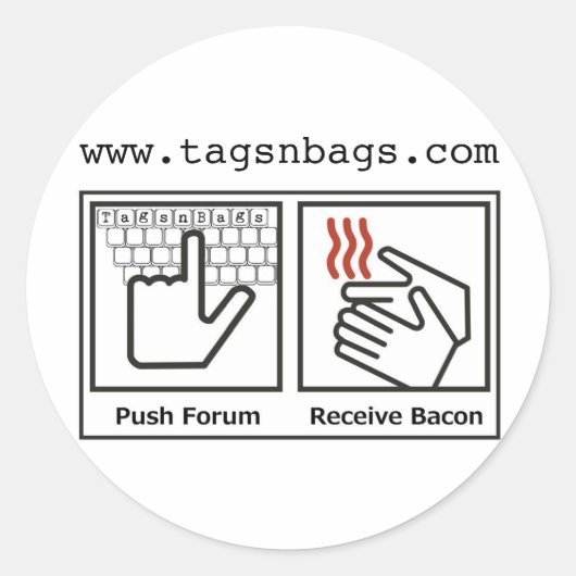 STICKER ROND BALISES DANS LES SACS (Devant)