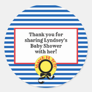 Sticker Rond Balises de baby shower inspirées de Madeline