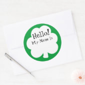 Sticker Rond Balises de nom de l'autocollant shamrock (Enveloppe)