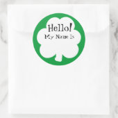 Sticker Rond Balises de nom de l'autocollant shamrock (Sac)