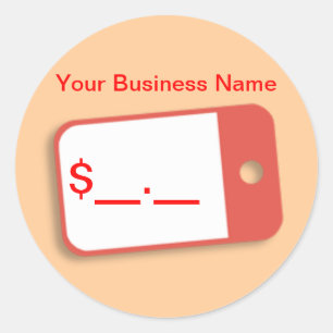 Sticker Rond Balises de prix de marchandises