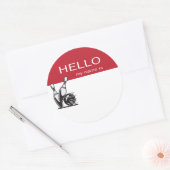 Sticker Rond Balises du nom du bonjour de l'événement Bowling (Enveloppe)