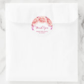 Sticker Rond Balises Fleur Baby shower Rose Blanc Favoriser (Sac)