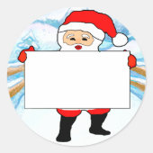 Sticker Rond Balises Nom du parti Enfants Noël (Devant)