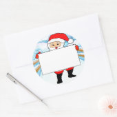 Sticker Rond Balises Nom du parti Enfants Noël (Enveloppe)